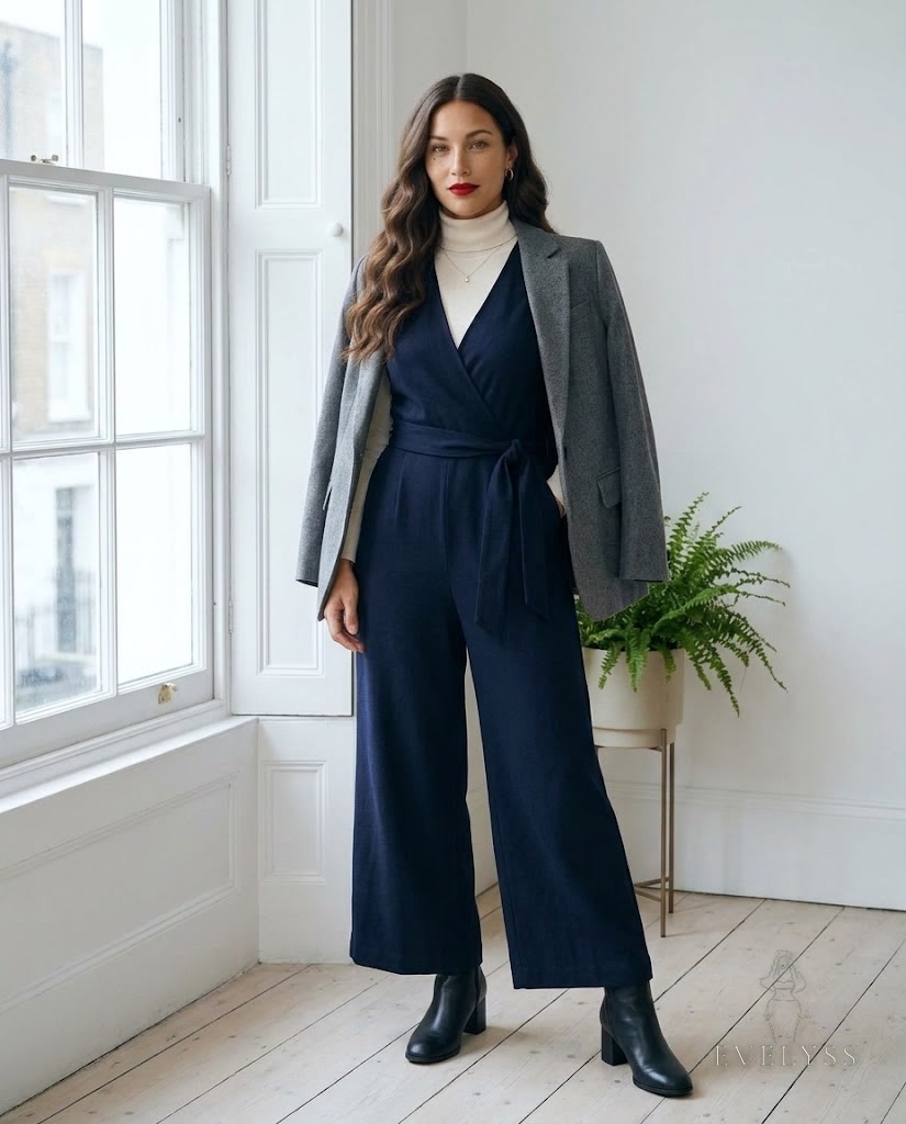 EVELYSS , a standing beside a tall Georgian sash window in a light, airy London flat on a grey December afternoon